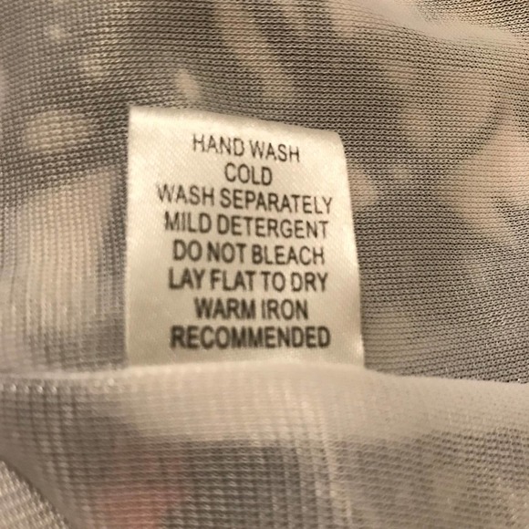 Joy Joy Orange, Black, White, Tan Floral Knee Length Dress, Size Medium - Picture 7 of 7